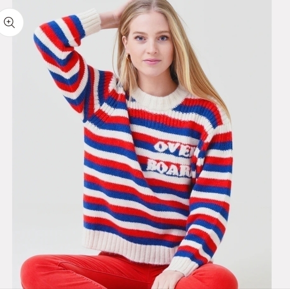 Mother the biggie jumper overboard striped sweater Medium NWT - Picture 4 of 11